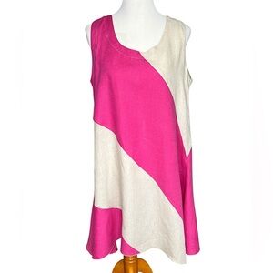 Linen Dress Italy Theodora Casual Midi Sleeveless Summer Relaxed Loose Coastal